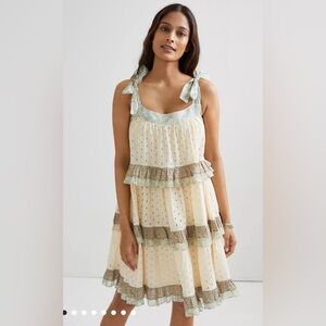 Anthropologie Forever That Girl Effie Eyelet Ruffle Mini Dress